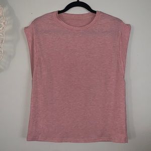 Pink short sleeve jersey top